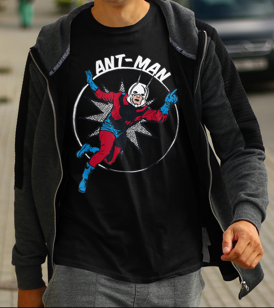 Marvel Ant-Man Classic Avengers Vintage Style Badge T-Shirt