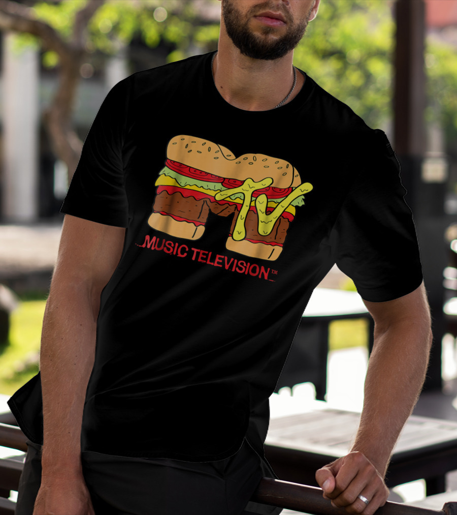 MTV Classic Hamburger Music Television T-Shirt