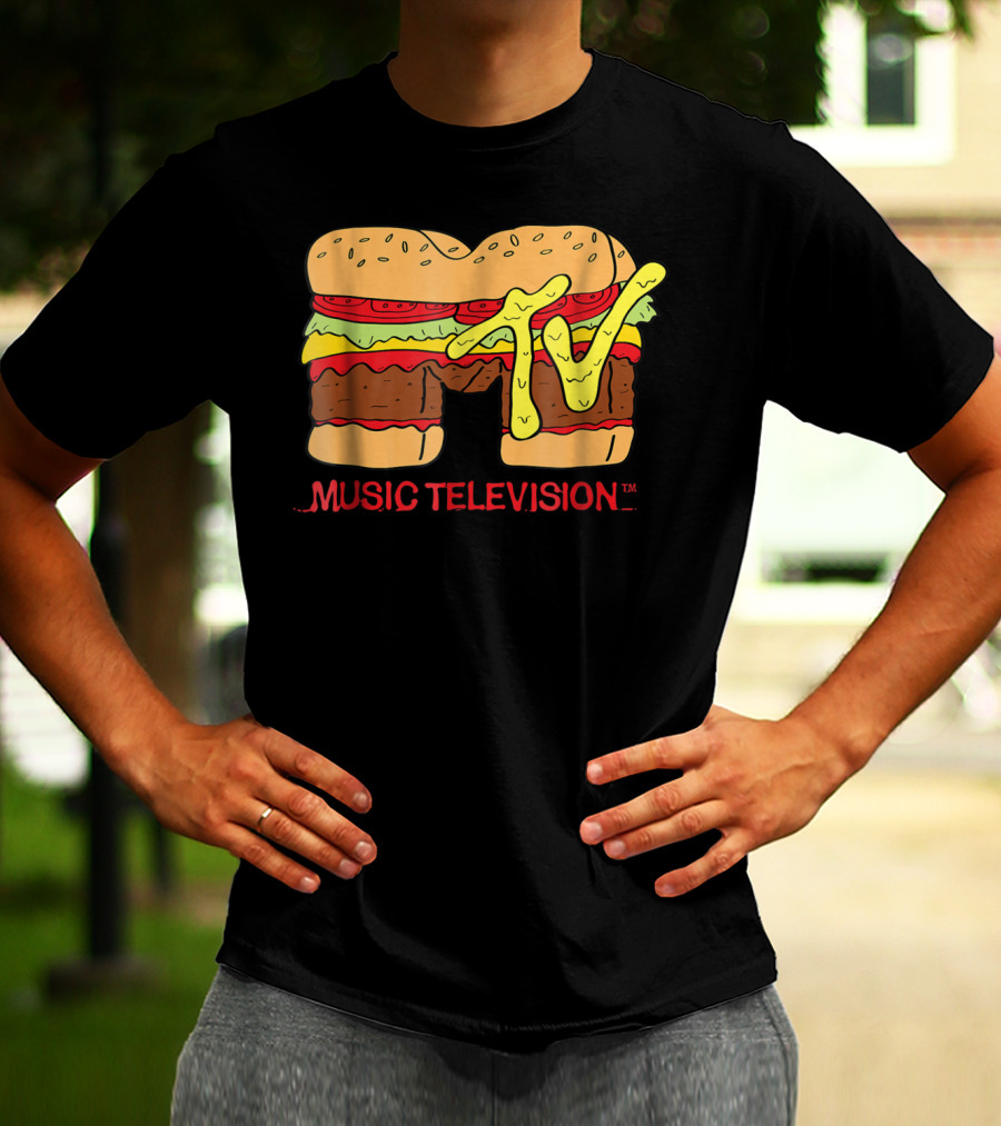 MTV Classic Hamburger Music Television T-Shirt