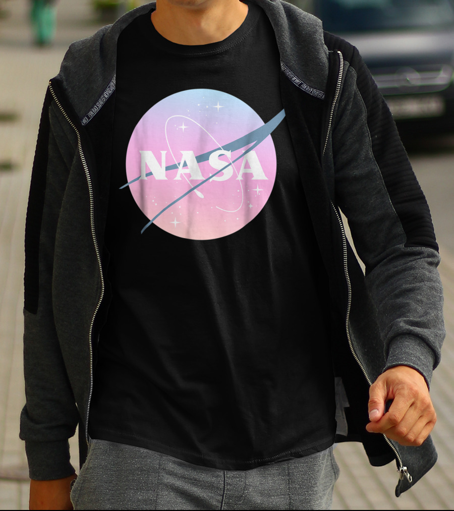 NASA Logo Pastel Rainbow Circle T-Shirt
