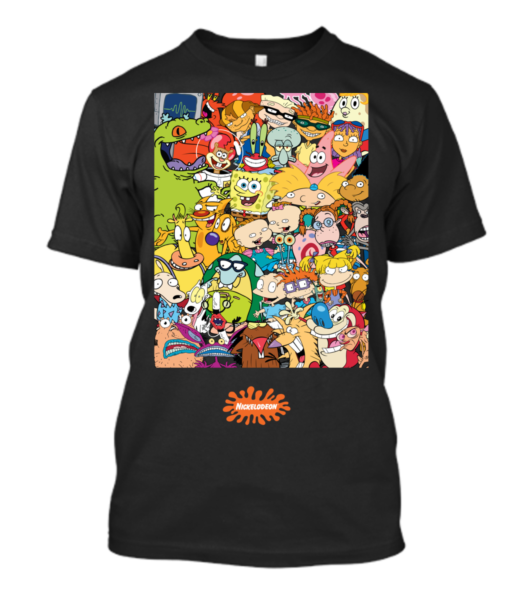 Nickelodeon Classic 90s Cartoon Character Collage T-Shirt