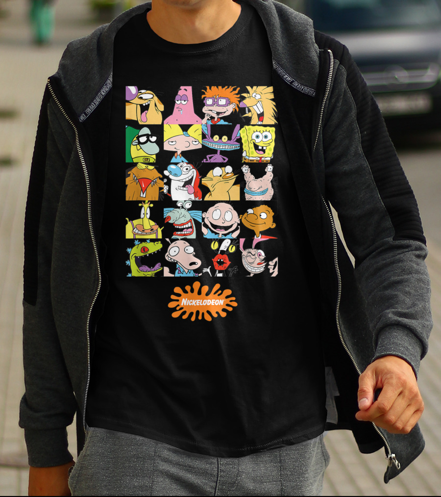 Nickelodeon Classic 90s Characters Featuring Rugrats Hey Arnold Spongebob Rocket Power And More T-Shirt