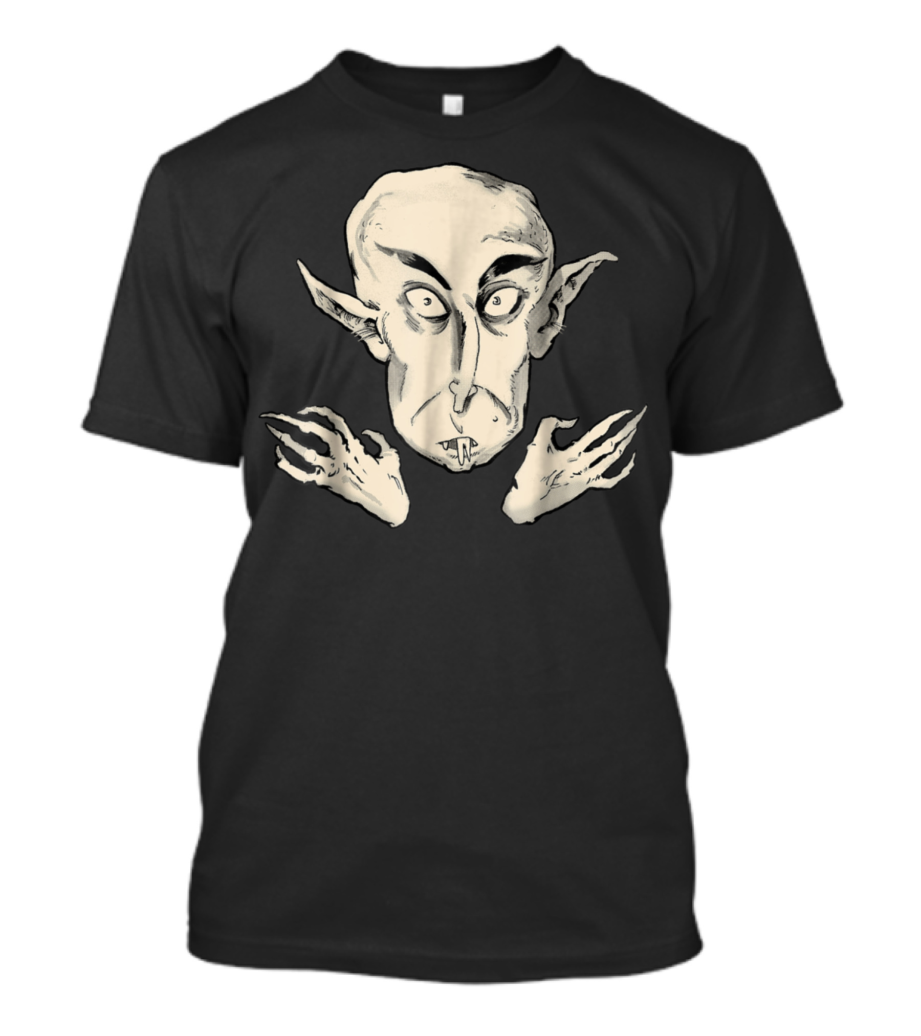 Nosferatu The Vampyre Creepy Classic Vampire Illustration Face And Claws T-Shirt
