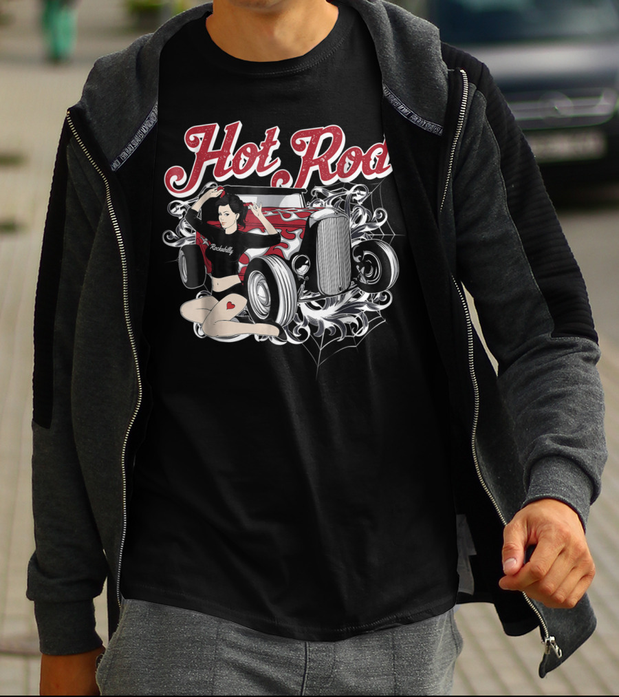 Hot Rod Rockabilly 1950s Pinup Hotrod T-Shirt