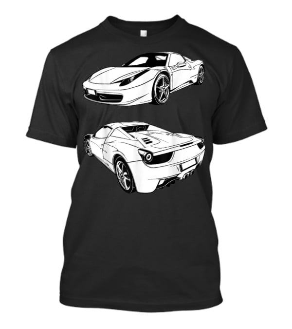 Italian Classic Car Super Cars Ferrari Street Drag T-Shirt