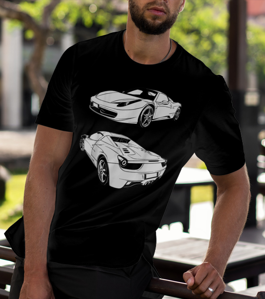 Italian Classic Car Super Cars Ferrari Street Drag T-Shirt
