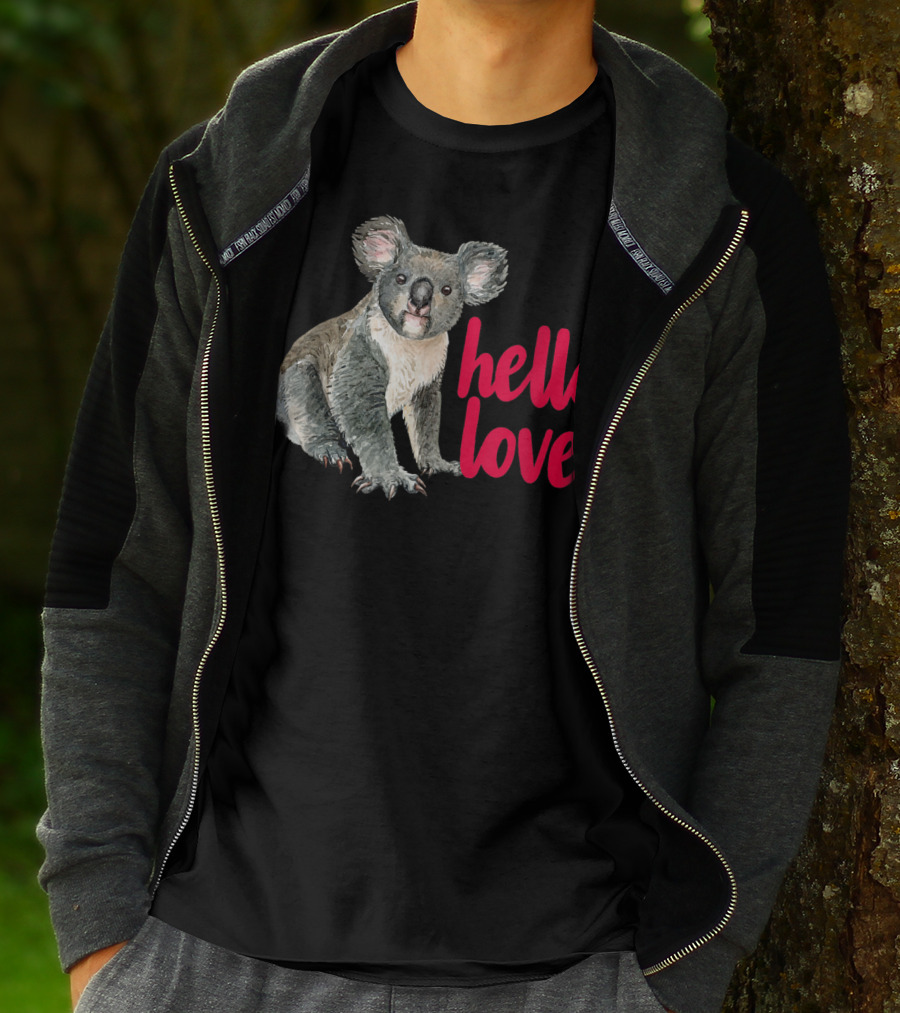 Hello Love Koala Bear For Animal Lover T-Shirt