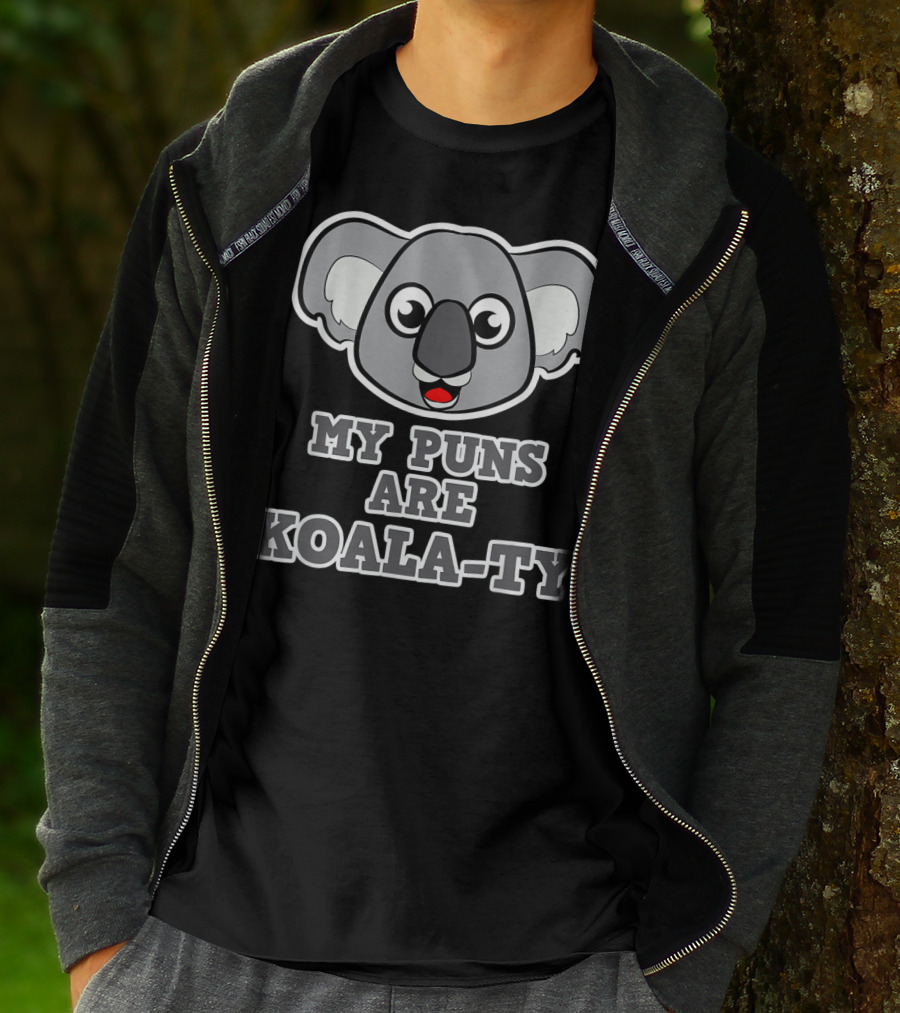 My Puns Are Koala-Ty Koala Face T-Shirt