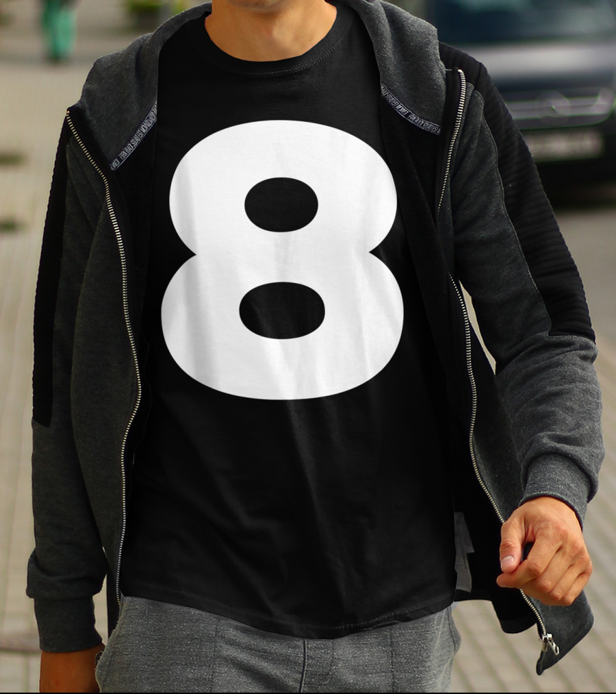 Number 8 Jersey Style Sport Team Fan Group T-Shirt