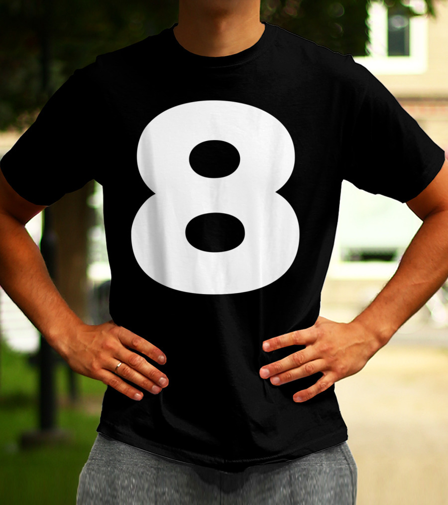 Number 8 Jersey Style Sport Team Fan Group T-Shirt
