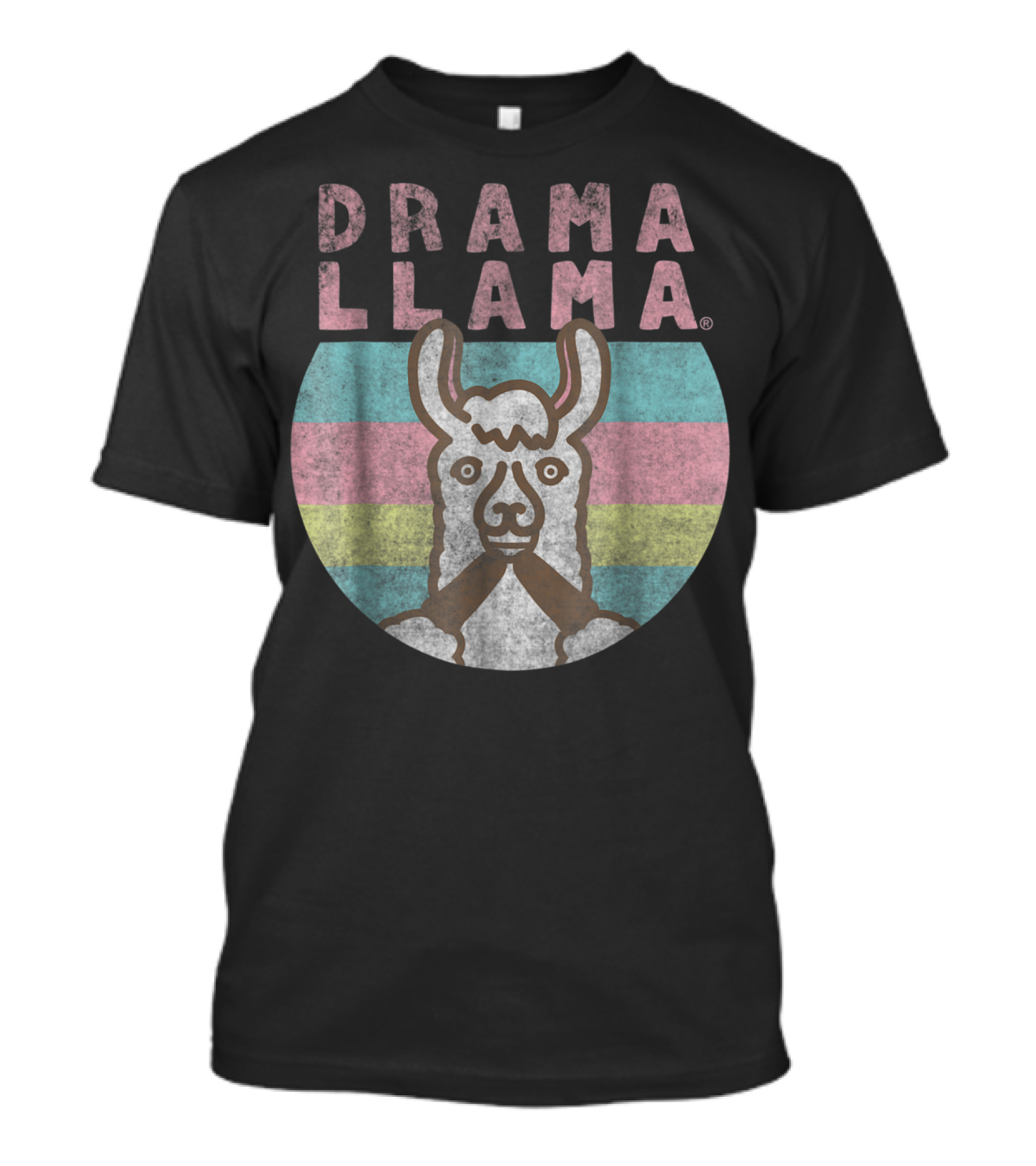 Drama Llama Vintage Classic Lama Retro Stripes T-Shirt
