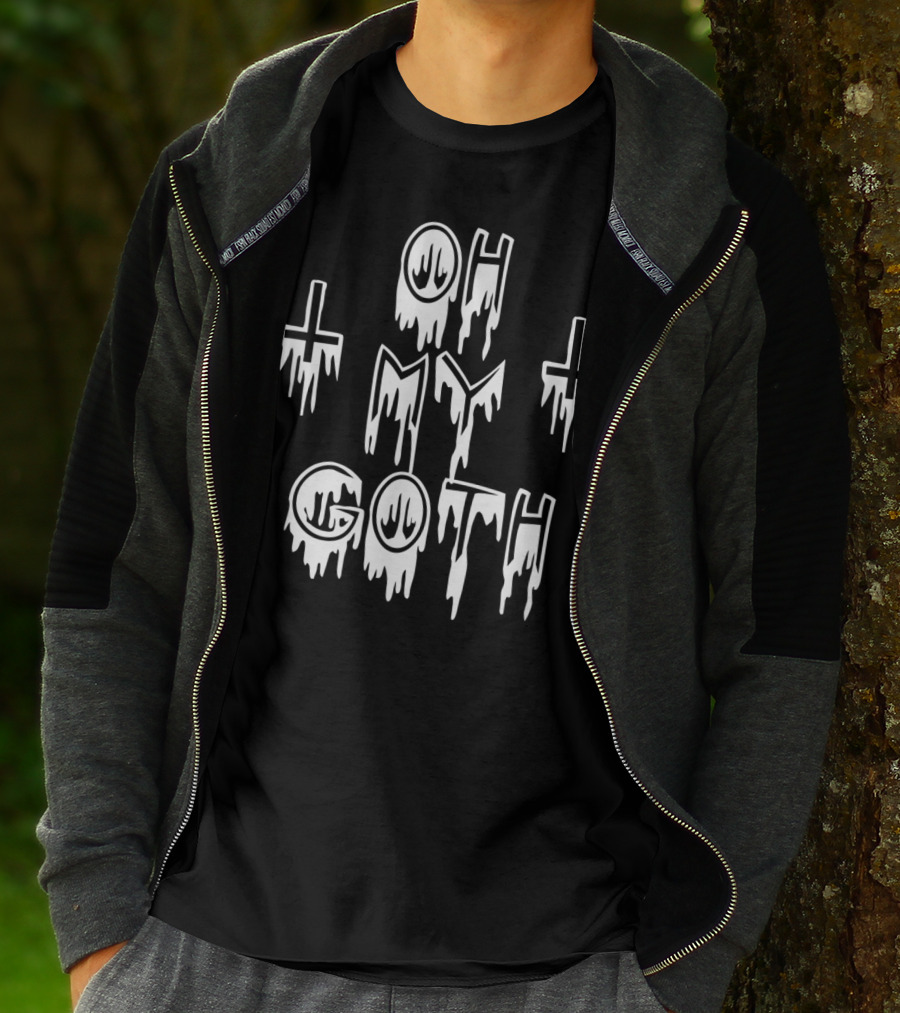 Oh My Goth Gothic Emo Pastel Goth Dripping Crosses T-Shirt