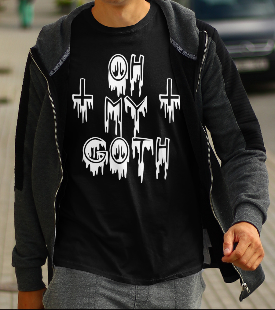 Oh My Goth Gothic Emo Pastel Goth Dripping Crosses T-Shirt