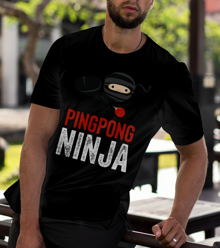 Ping Pong Ninja Table Tennis Stealth Master Player T-Shirt