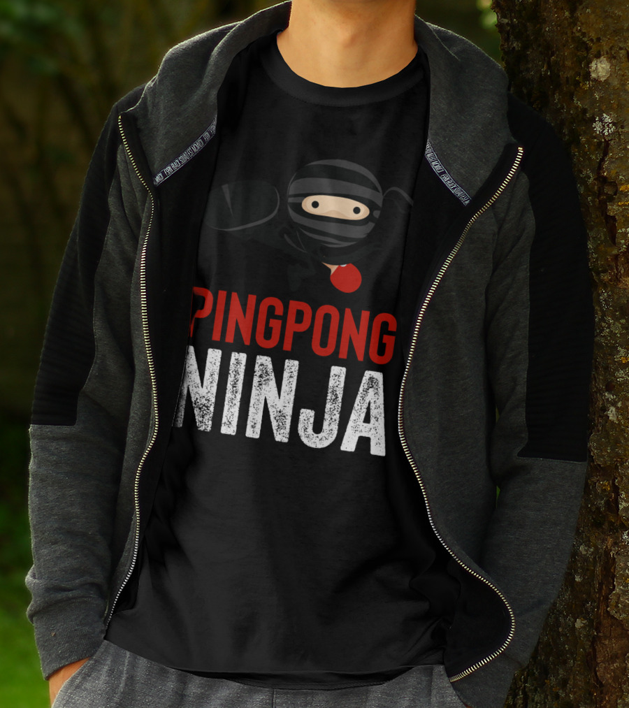 Ping Pong Ninja Table Tennis Stealth Master Player T-Shirt