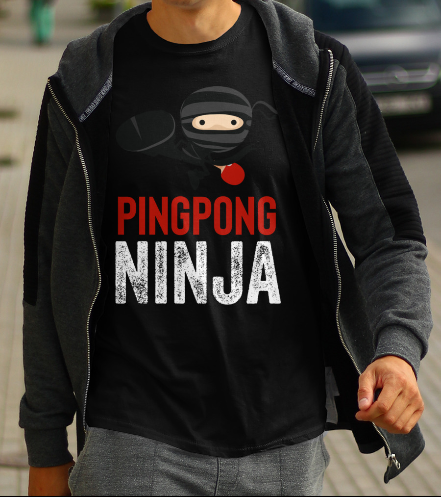 Ping Pong Ninja Table Tennis Stealth Master Player T-Shirt