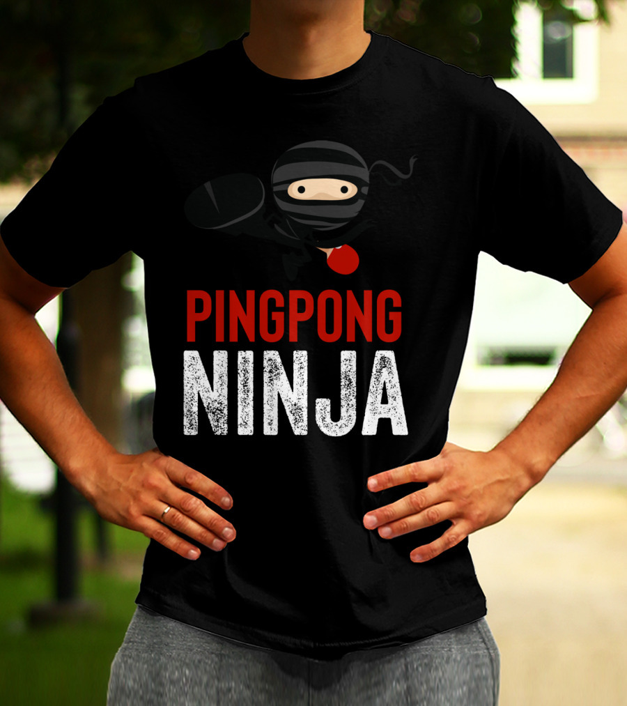 Ping Pong Ninja Table Tennis Stealth Master Player T-Shirt