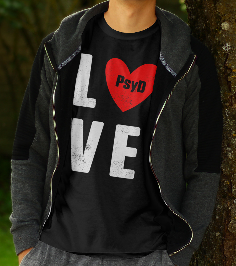 Psyd Love Doctorate Psychology Heart T-Shirt