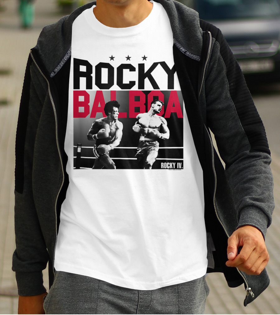 Rocky Balboa And Ivan Drago Fight Scene From Rocky IV Classic Look 30181 T-Shirt