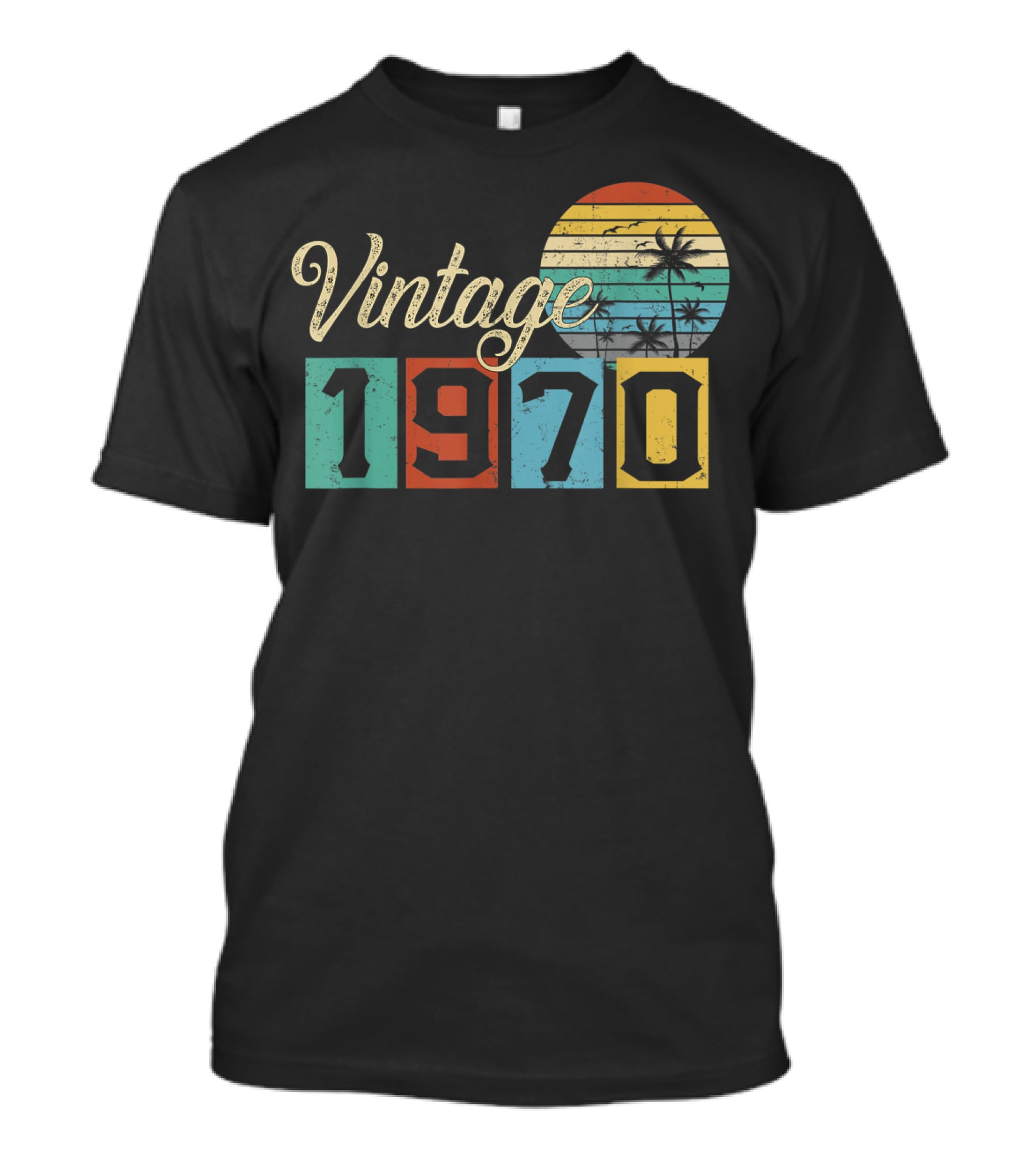 Vintage 1970 Sunset Birthday Classic 19 T-Shirt