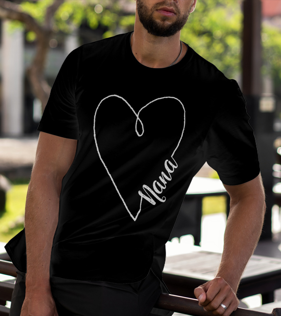 Nana Heart Outline T-Shirt