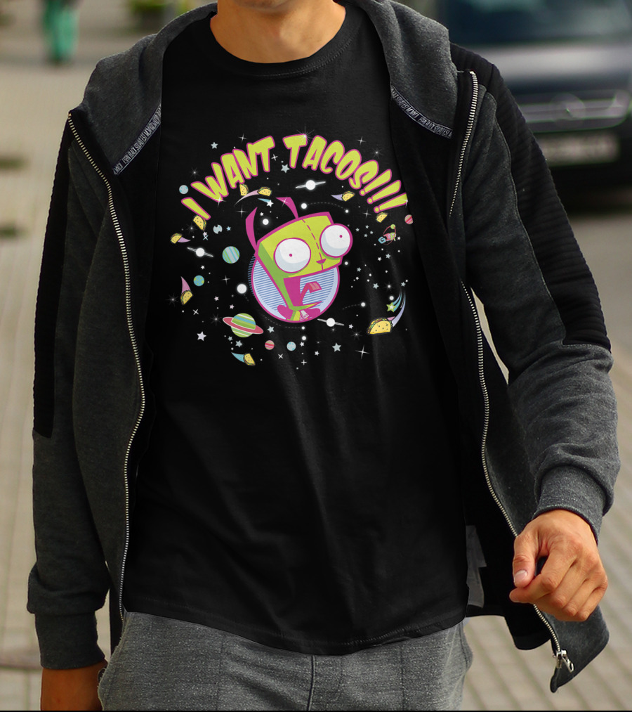 Invader Zim Gir I Want Tacos Cosmic Adventure Nickelodeon T-Shirt