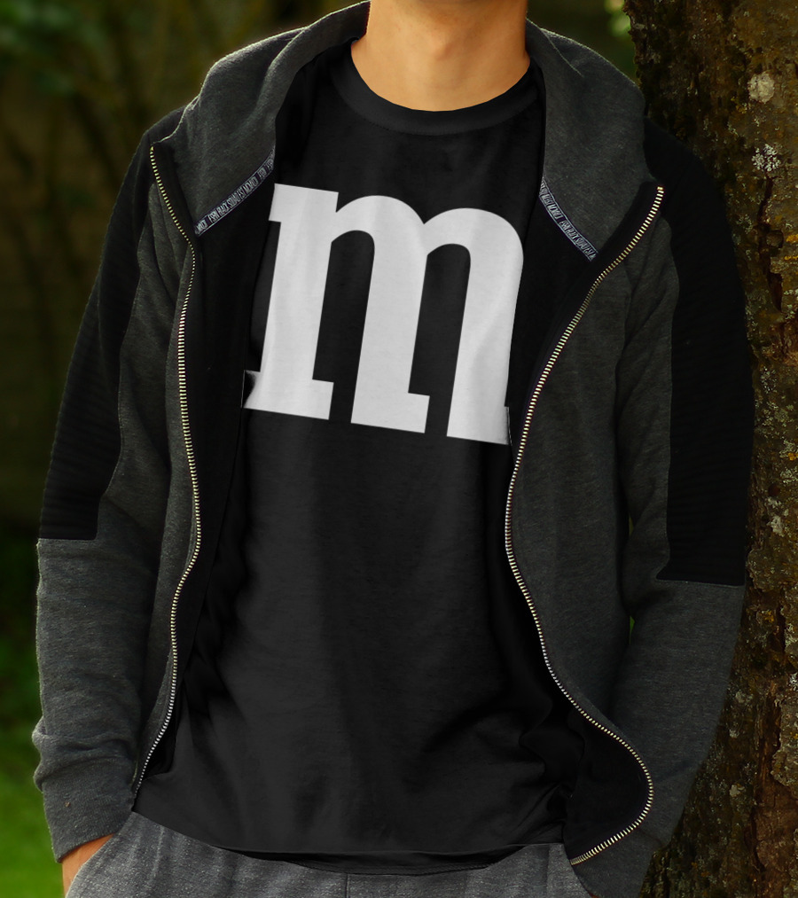 Lower Case Alphabet M Bold Typography T-Shirt
