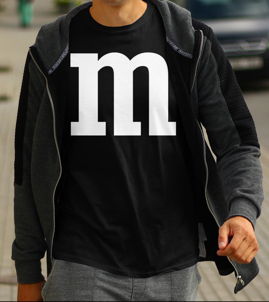 Lower Case Alphabet M Bold Typography T-Shirt