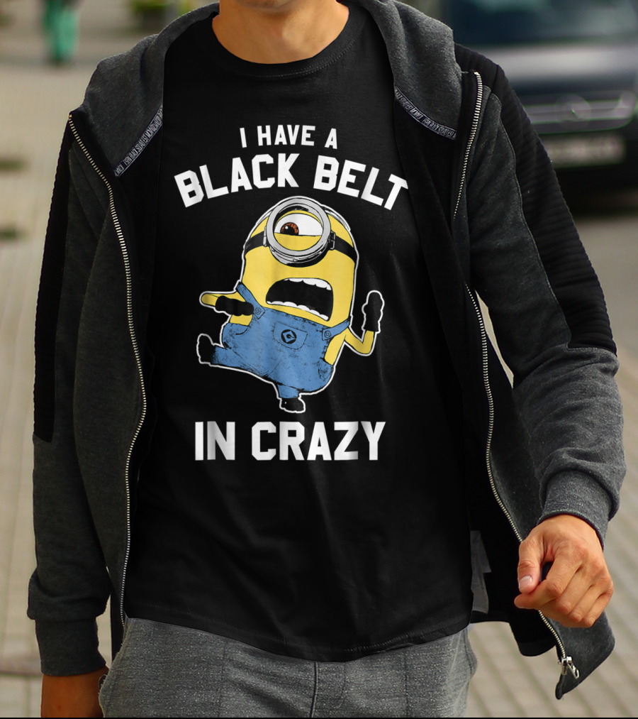Despicable Me Minions I Have A Black Belt In Crazy T-Shirt
