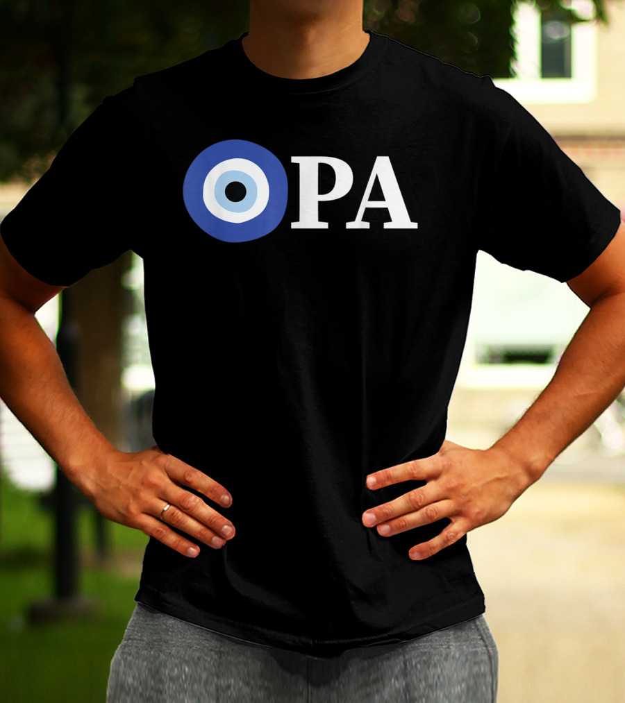 OPA Greek Pride Evil Eye T-Shirt