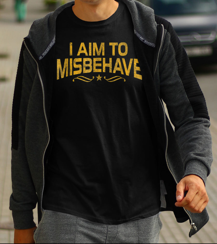 I Aim To Misbehave With Star And Flourishes T-Shirt