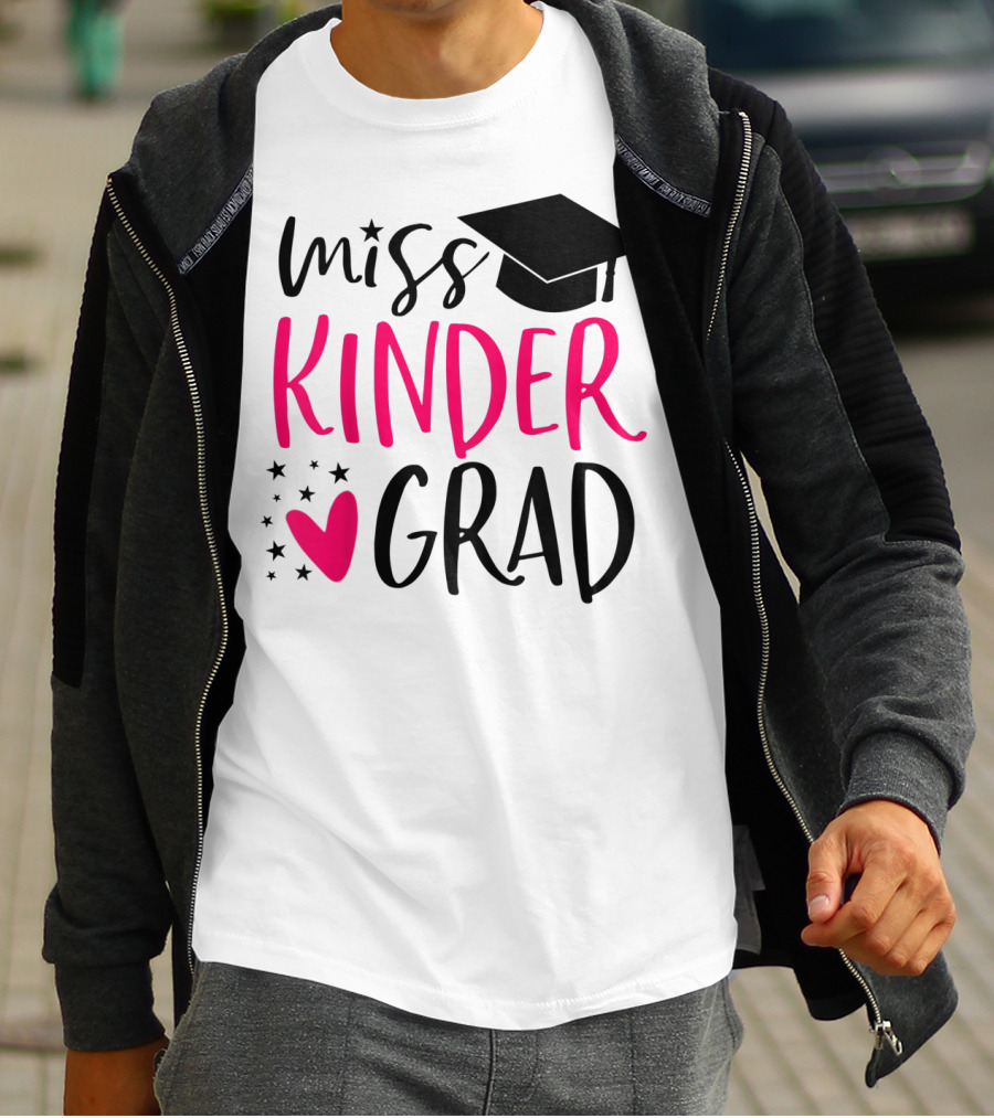 Miss Kinder Grad Kindergarten Graduation Girl T-Shirt