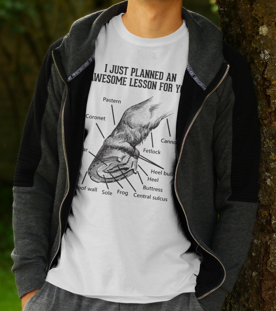 I Just Planned An Awesome Lesson For You Hoof Anatomy Funny Equestrians T-Shirt