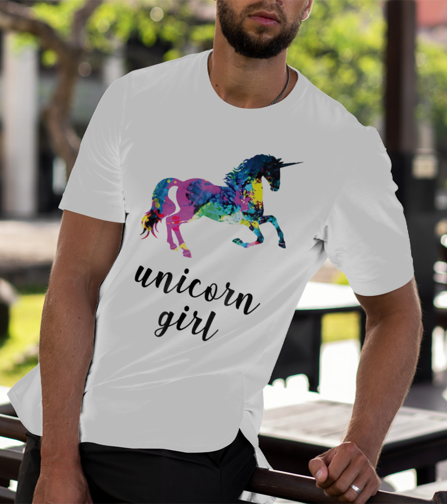 Unicorn Girl Magical Horse Girl Vibrant Colorful T-Shirt