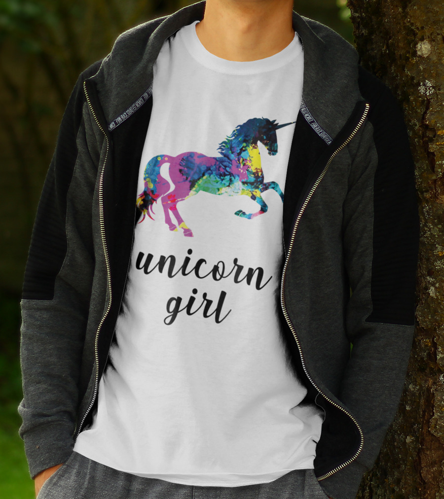 Unicorn Girl Magical Horse Girl Vibrant Colorful T-Shirt