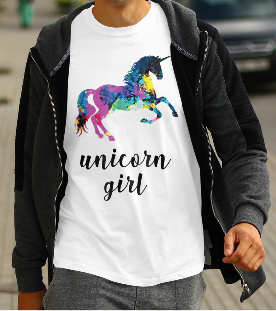 Unicorn Girl Magical Horse Girl Vibrant Colorful T-Shirt