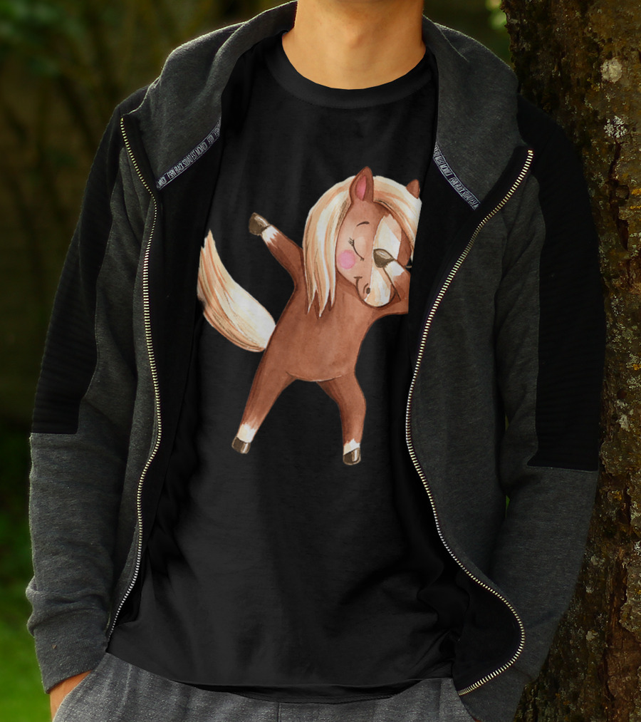 Dabbing Haflinger Horse Brown Pony Dabbing Pose T-Shirt