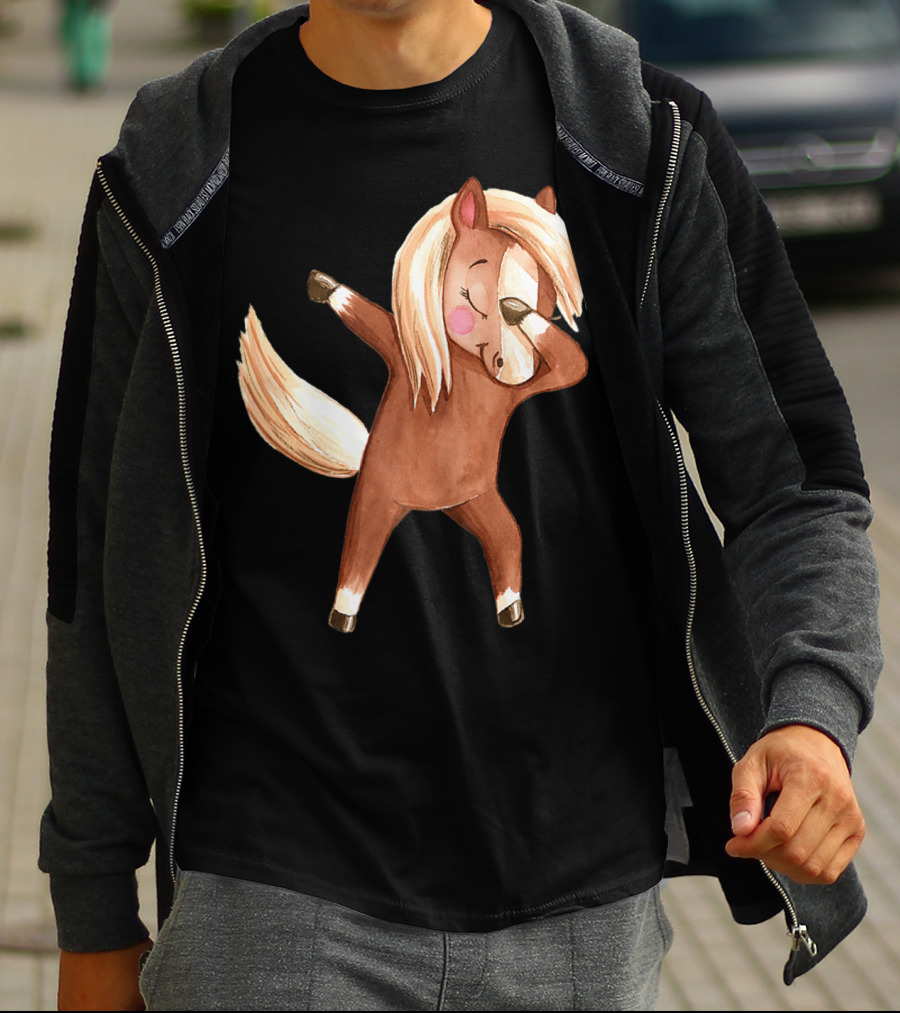 Dabbing Haflinger Horse Brown Pony Dabbing Pose T-Shirt