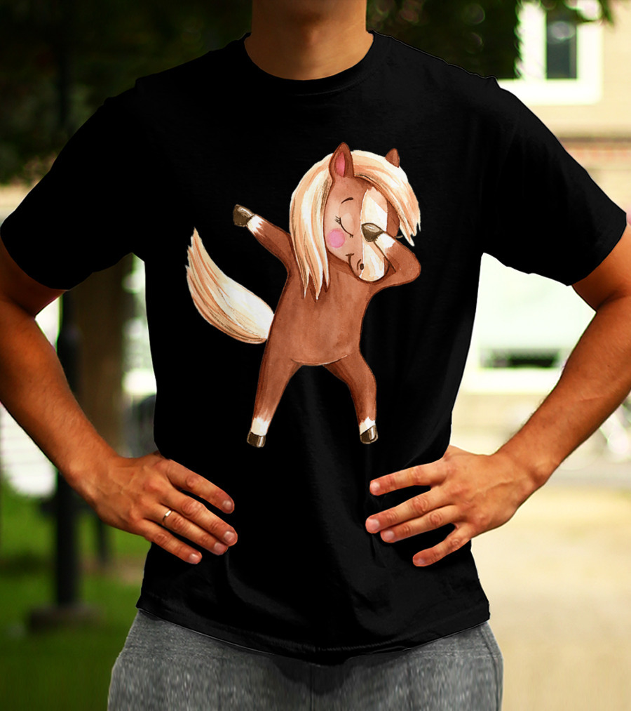 Dabbing Haflinger Horse Brown Pony Dabbing Pose T-Shirt