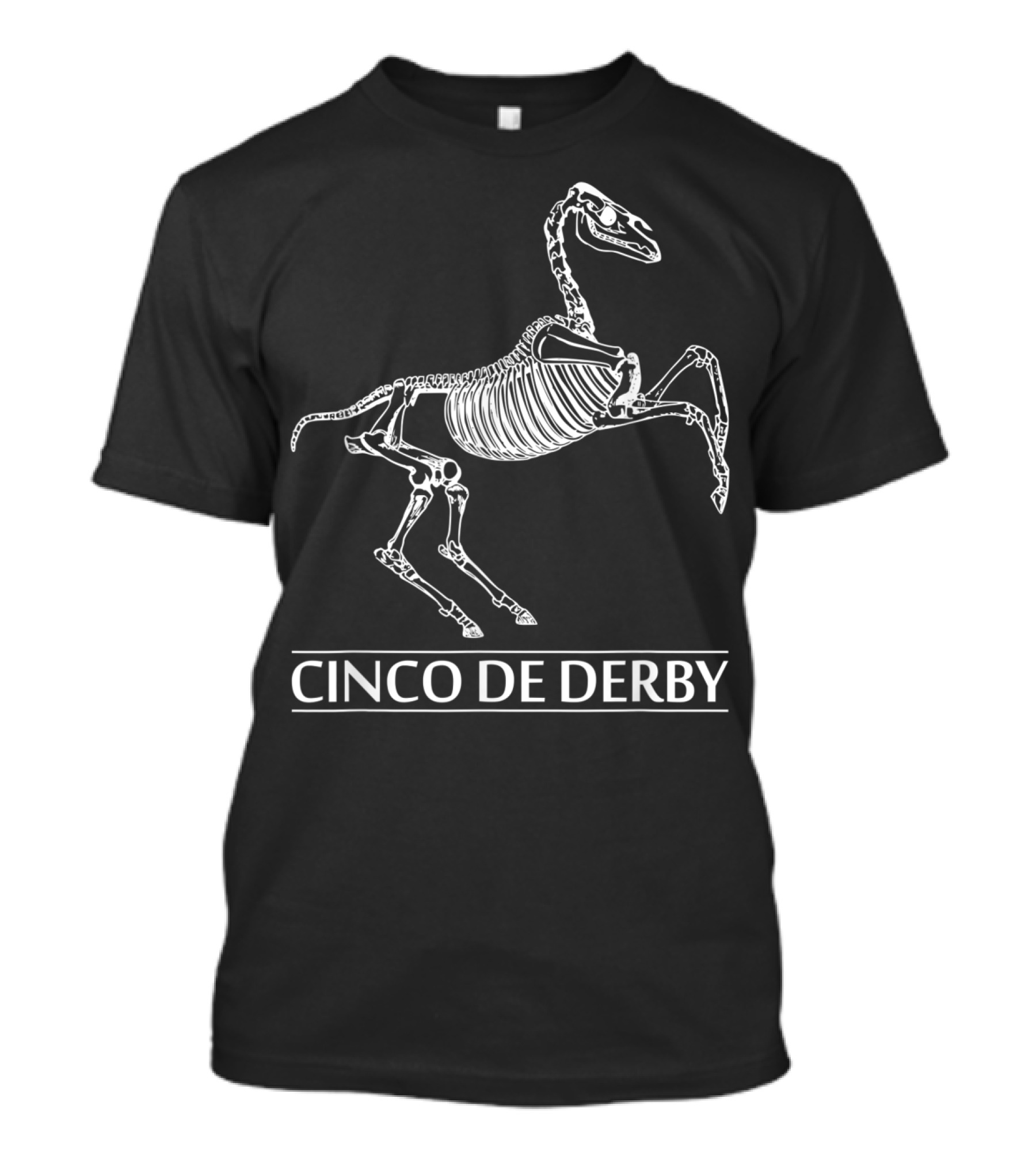 Cinco De Derby Mexican Skeleton Horse T-Shirt