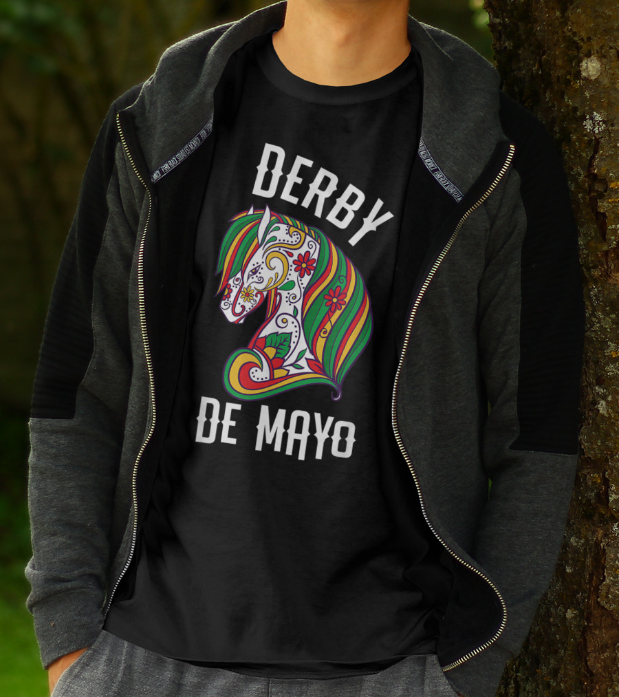 Derby De Mayo Colorful Floral Horse Art UF T-Shirt