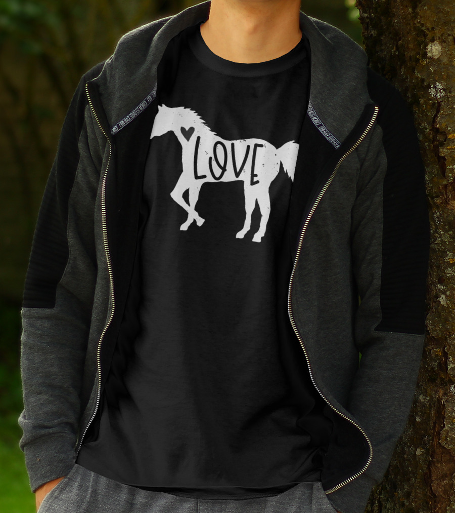 Love Heart Cute Horse Rider T-Shirt