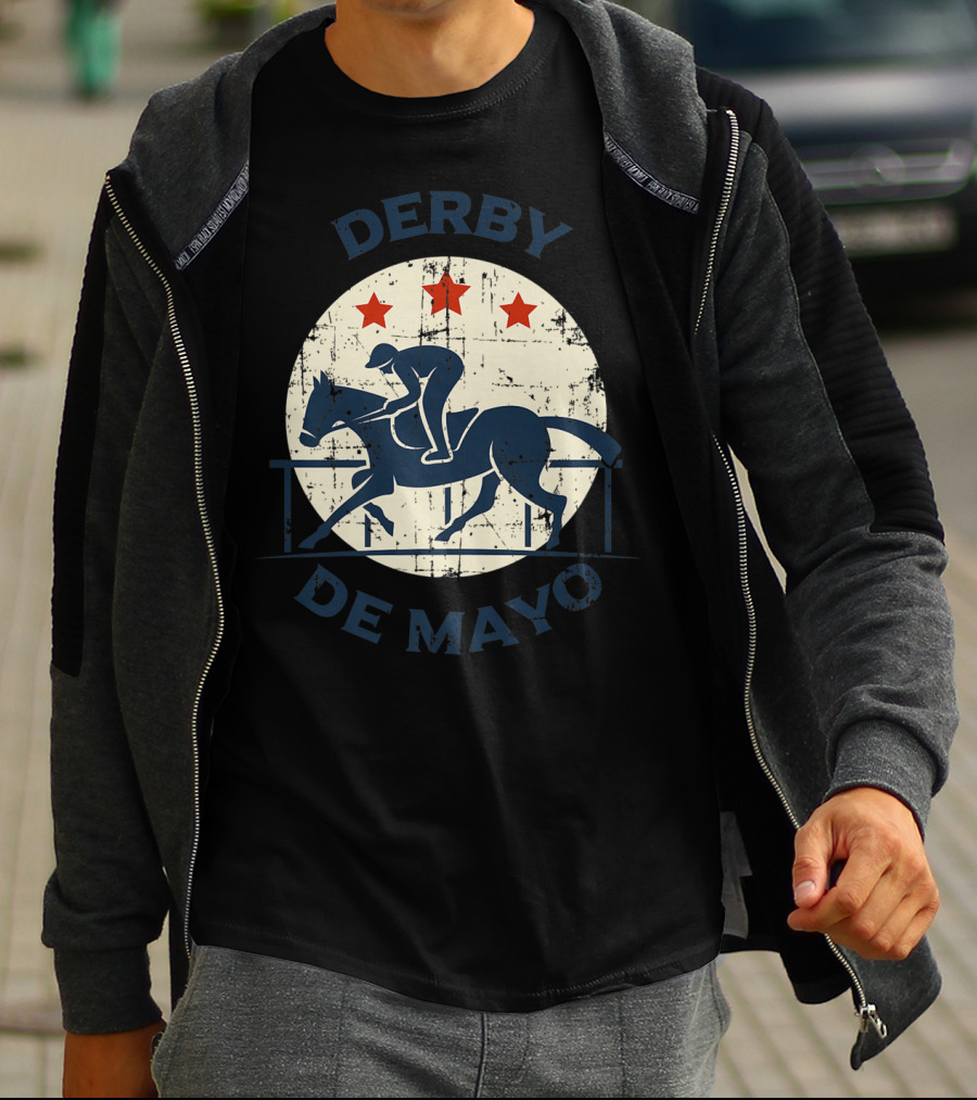Derby De Mayo Horse Racing Tequila Drinking T-Shirt