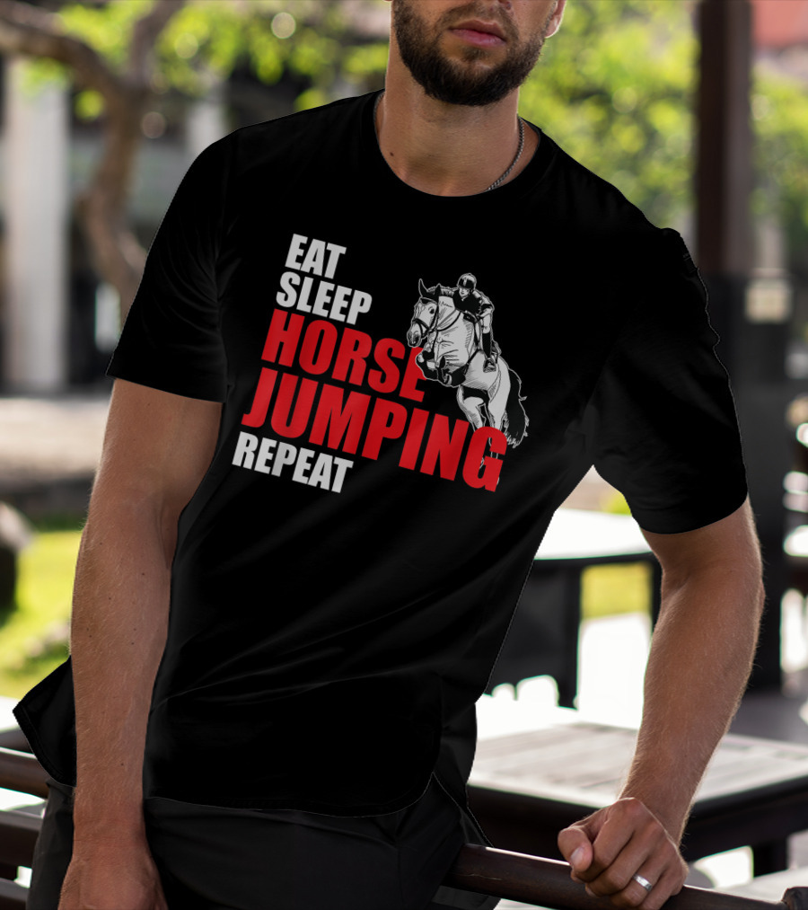 Eat Sleep Horse Jumping Repeat T-Shirt