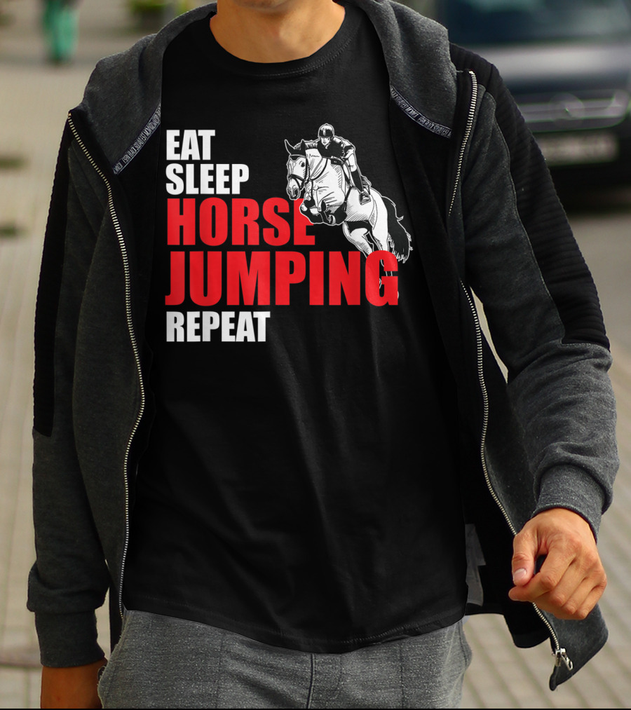 Eat Sleep Horse Jumping Repeat T-Shirt