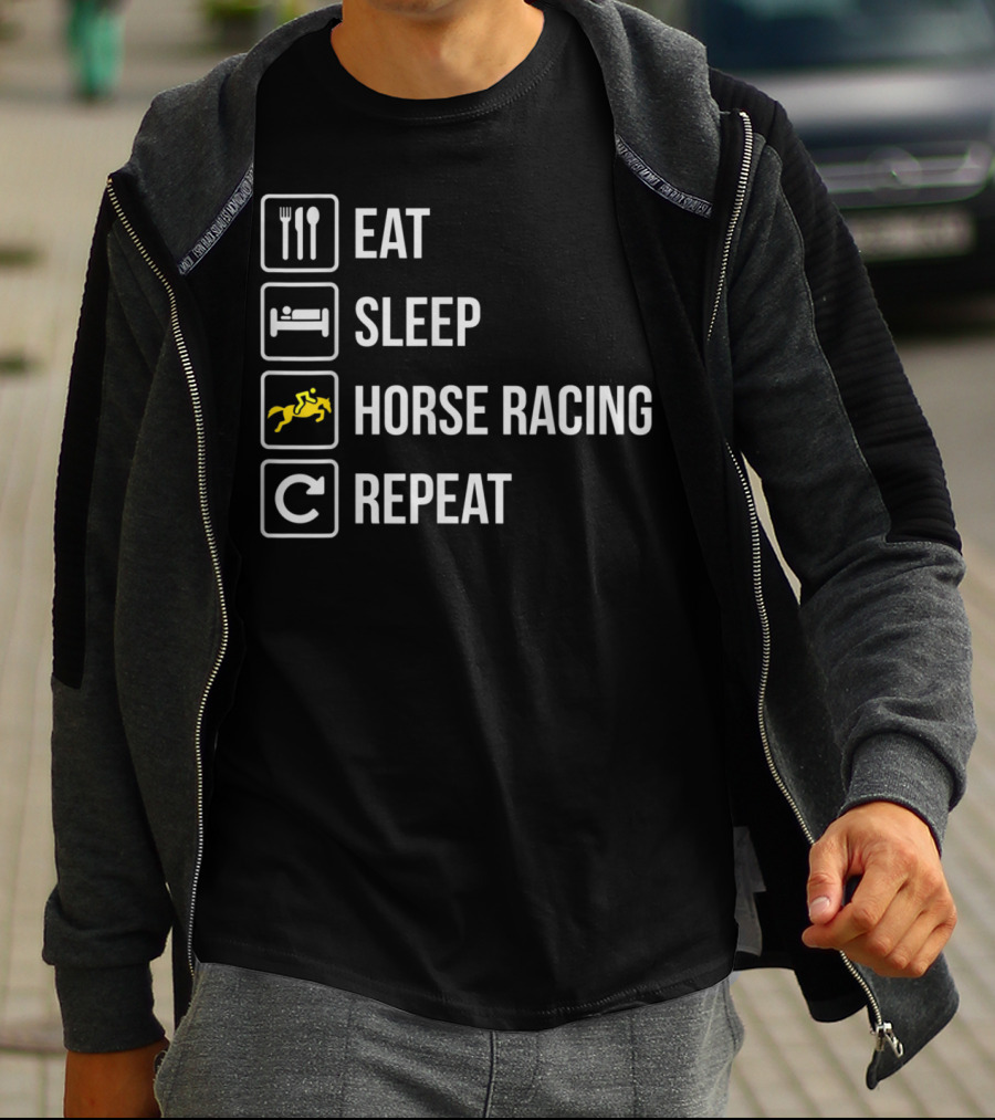 Eat Sleep Horse Racing Repeat T-Shirt