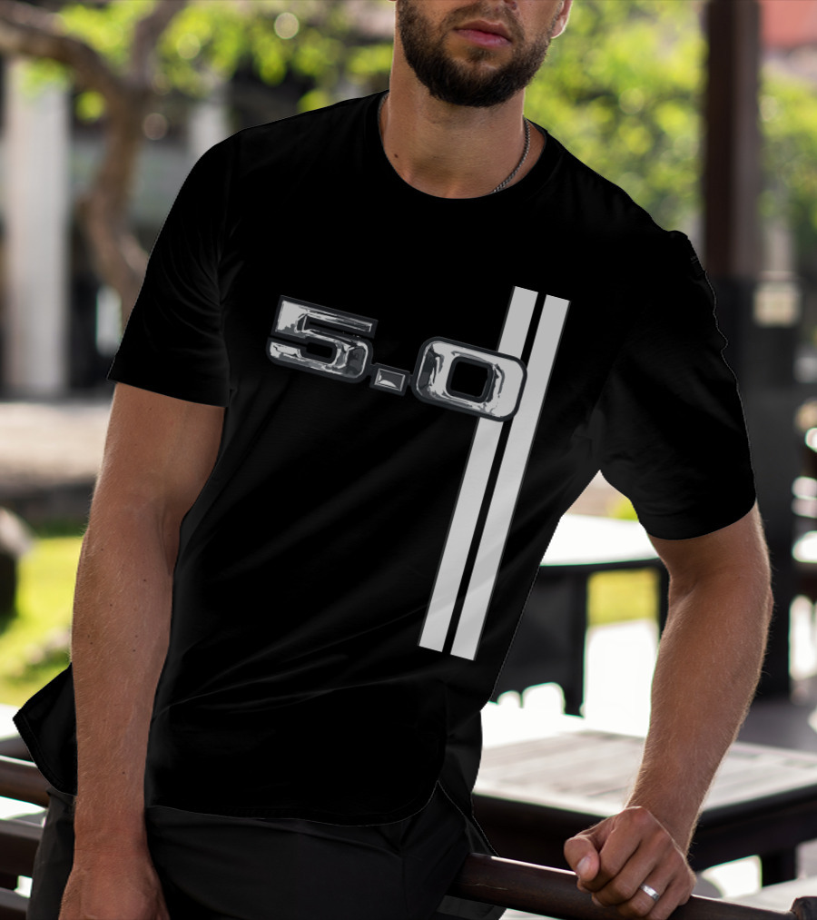 5.0 Racing Stripe Classic Car T-Shirt