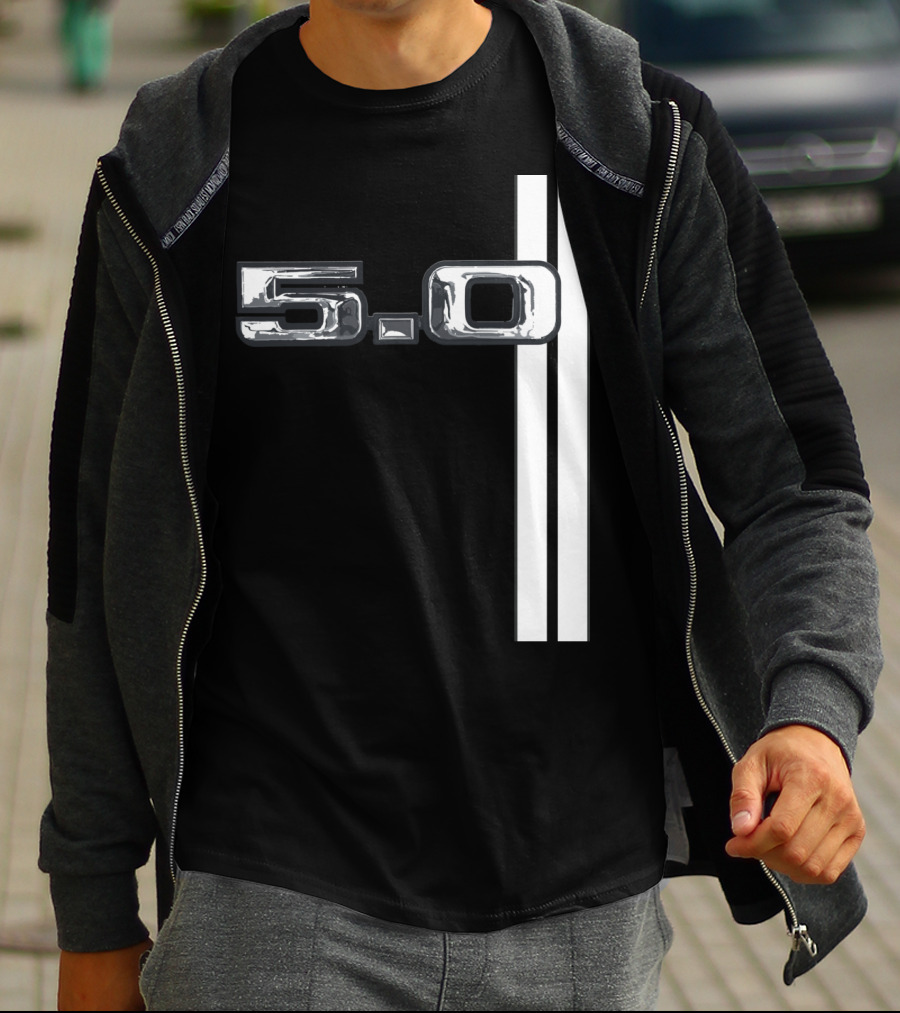 5.0 Racing Stripe Classic Car T-Shirt