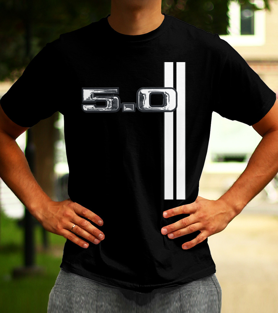 5.0 Racing Stripe Classic Car T-Shirt