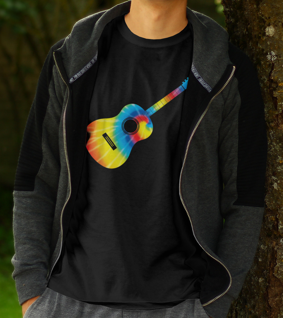 Classic Vintage Guitar Tie-Dye T-Shirt